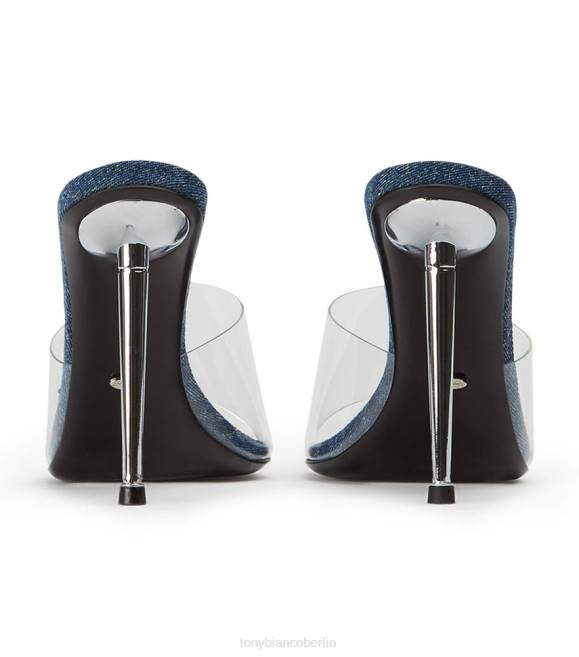 Stöckelschuhe| de Tony Bianco Frauen Mylo-Absätze klares Vinylit/blauer Denim 462488